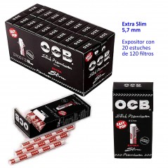 Filtros  OCB  Extra  Slim  5,7  mm  Expositor  con  20  paquetes  de  120  filtros