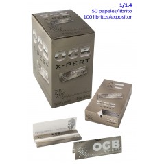 OCB  X-Pert  gris  expositor  con  100  libritos  de  papel  de  liar