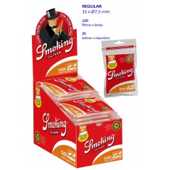 Expositor  de  filtros  Smoking  Regular  thinner  de  7,5  mm.  (25  bolsas  x...