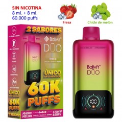 Magic Melon 0 mg. + Strawberry 0 mg. «BALMY DUO» Vaper desechable