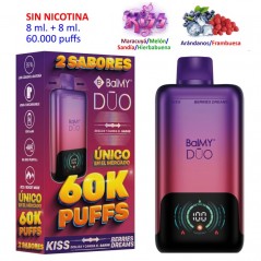 Kiss 0 mg. + Berry Dreams 0 mg. «BALMY DUO» Vaper desechable