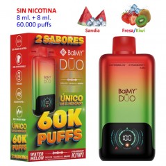 Watermelon 0 mg. + Strawberry Kiwi 0 mg. «BALMY DUO» Vaper desechable