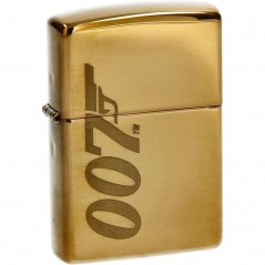 ENCENDEDOR ZIPPO BOND BT 007 GUN LOGO GOLD PREMIUM