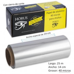 PAPEL ALUMINIO ROLLO DE 40 MICRAS Y 25 METROS HORUS