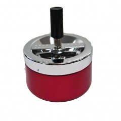 Cenicero automático de metal rojo mate