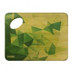 Tabla De Bambú Para Mezcla 15 x 20 CM Polígonos Verde