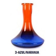 BASE CRISTAL ANIMALESYS GRANDE BICOLOR AZUL/NARANJA