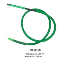 MANGUERA CON BOQUILLA DE ALUMINIO N- 9 VERDE DE 30 CM